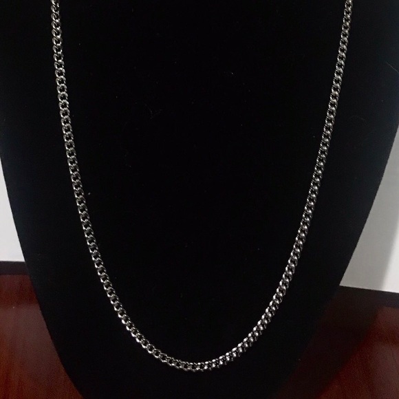 Men’s necklace Cuban link Curb Chain 3mm x 22” - Picture 3 of 4